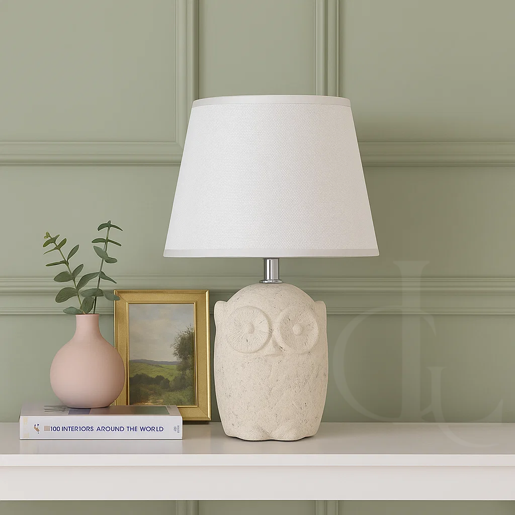 Owl Wisdom Decorative Ceramic Table Lamps